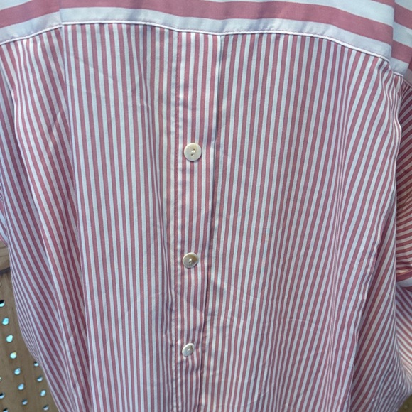 Striped Pink and White Women's Top - Picture 4 of 5